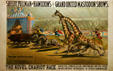 Poster for Shelby, Pullman & Hamilton's Grand United Mastodon Shows & its Novel Chariot Race between giraffes, zebras & elks, an American show, at Circus World Museum. Baraboo, WI.