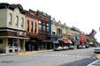 Heritage buildings along James St. Columbus, WI.