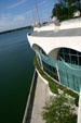 Monona Terrace & lakefront from above. Madison, WI.