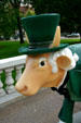 Top hat detail of The Wizard of OZ Cow by Mike Dowdell in Madison CowParade. Madison, WI.