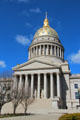 Portico of West Virginia State Capitol. Charleston, WV.