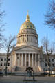 Liberty Bell, cast in France, in front of West Virginia State Capitol. Charleston, WV.