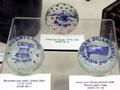 Glass bicentennial memorabilia in West Virginia State Capitol. Charleston, WV.