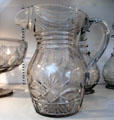 Blown lead glass pitcher by Bakewell, Page & Bakewell, Pittsburgh, PA at Huntington Museum of Art. Huntington, WV.