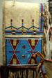 Lakota beaded deer hide saddlebags at Buffalo Bill Center of the West. Cody, WY.