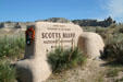Scotts Bluff National Monument National Park Service sign. WY.