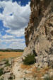 Register Cliff Wyoming State Historic Site where Oregon trail settlers scratched names & messages in sandstone. WY.