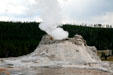 Castle geyser at Yellowstone National Park. WY.