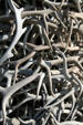 Elk antler arch detail in Town Square. Jackson, WY.