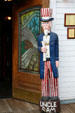 Carved Uncle Sam statue at Saddle Rock Family Saloon. Jackson, WY.
