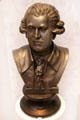 Josiah Wedgwood black jasper portrait bust by Wedgwood at Lady Lever Art Gallery. Liverpool, England.