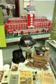 Liverpool Speke airport model plus objects related to WWII at Museum of Liverpool. Liverpool, England.