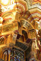 Islamic style gilded ceiling in Arab Room at Cardiff Castle. Cardiff, Wales