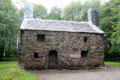 Garreg Fawr Farmhouse , home of a wealthy farmer & notable in that era for having chimneys, formerly located in Waunfawr, at St Fagans National Museum of History. Cardiff, Wales.
