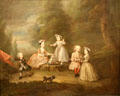 A House of Cards painting by William Hogarth at National Museum of Wales. Cardiff, Wales.
