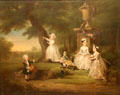 A Children's Tea Party painting by William Hogarth at National Museum of Wales. Cardiff, Wales.