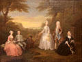 The Jones Family Conversation Piece painting by William Hogarth at National Museum of Wales. Cardiff, Wales.