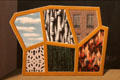 Le Masque Vide painting in irregular frame by René Magritte at National Museum of Wales. Cardiff, Wales.