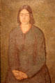 Girl in a Green Dress painting by Gwen John at National Museum of Wales. Cardiff, Wales.