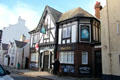 Blue Bell pub along Castle St. Conwy, Wales.