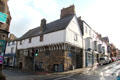 Aberconwy House with eaves added at a later time), corner of High & Castle Sts, originally built as a merchant's house. Conwy, Wales.
