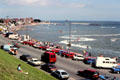 Bathers in Colwyn Bay in North Wales