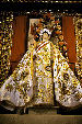 Virgin statue in mountain shape in Dominican Church, Pomata. Peru.