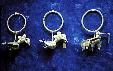 Lambayeque bird earrings in Gold Museum, Lima. Peru.