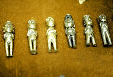Inca idols used to identify sex of person in tomb in Gold Museum, Lima. Peru.