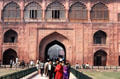 Entrance to Delhi's Red Fort. Delhi, India.