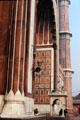 Colored stone architecture of Jama Masjid. Delhi, India.