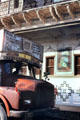 Decorated truck in front of decorated haveli near Mandawa. India.